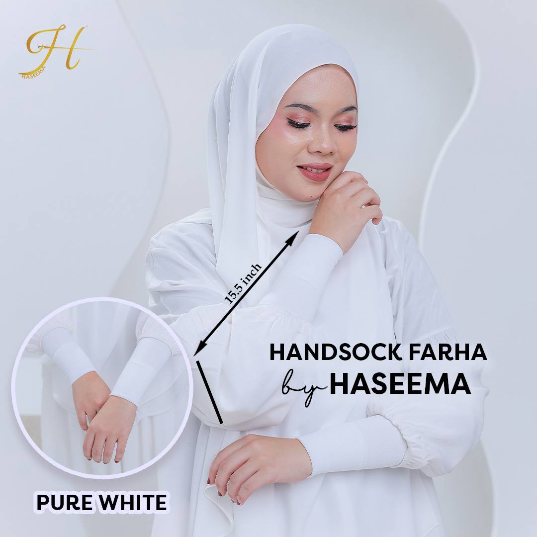 Handsock Farha in Pure White