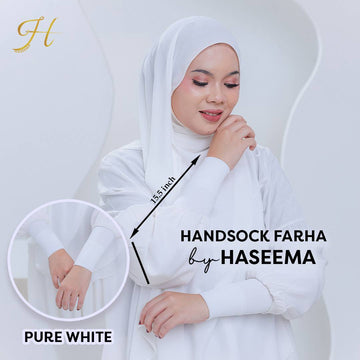 Handsock Farha in Pure White