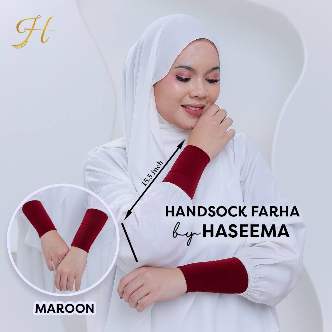 Handsock Farha in Maroon