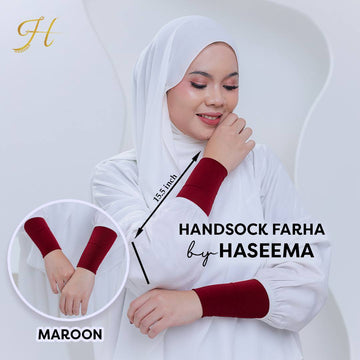 Handsock Farha in Maroon