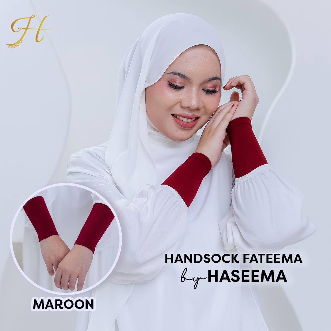 Handsock Fateema in Maroon