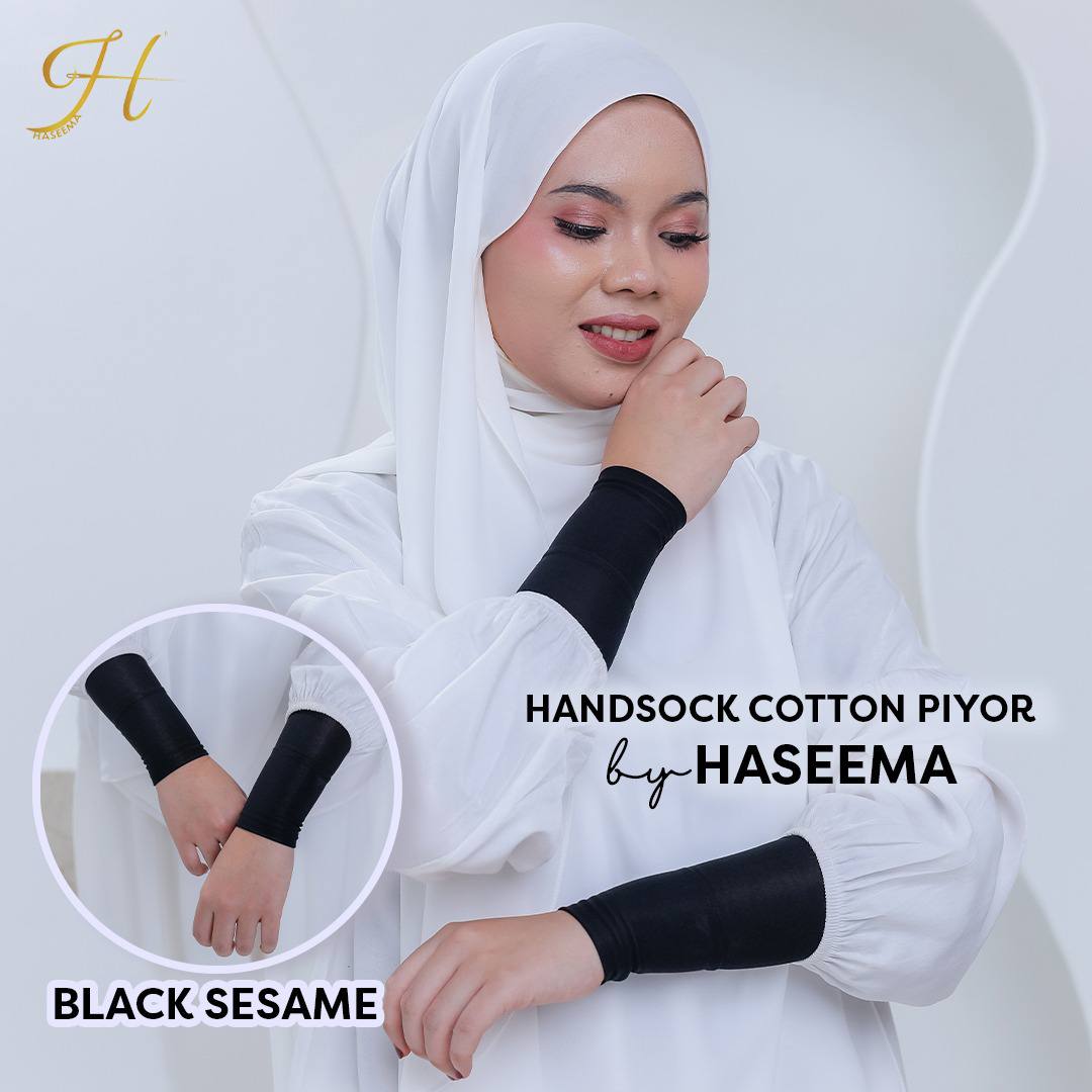 Handsock Cotton in Black Sesame