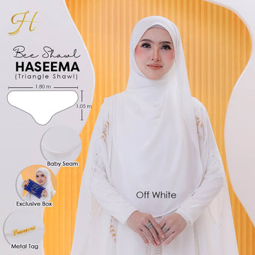 Bee Shawl Haseema in Off White