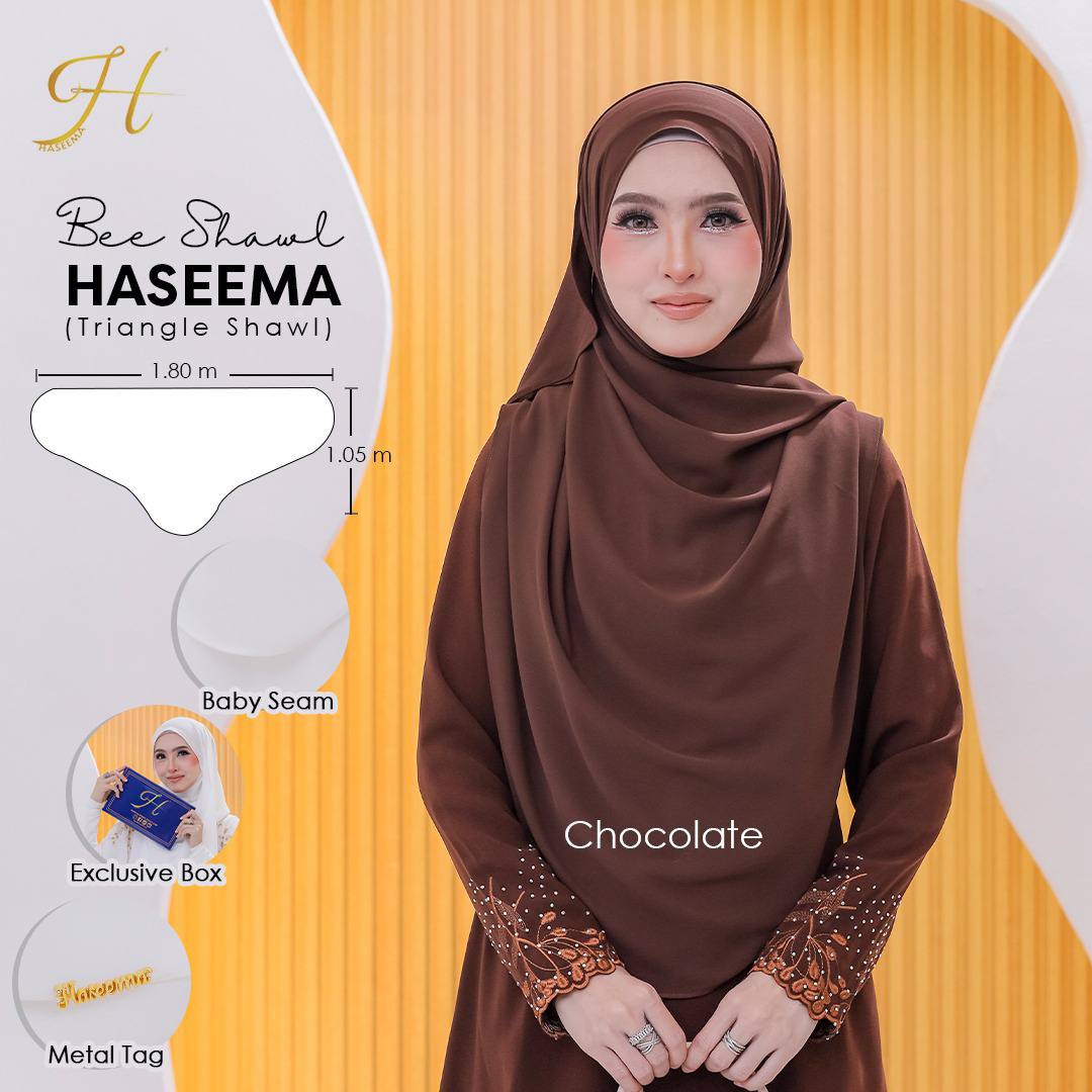 Bee Shawl Haseema in Chocolate