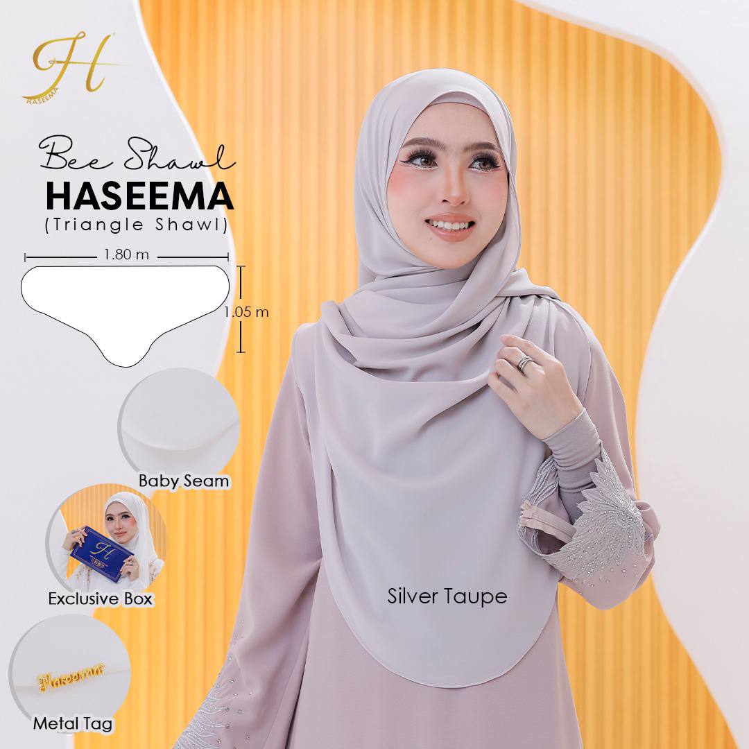 Bee Shawl Haseema in Silver Taupe