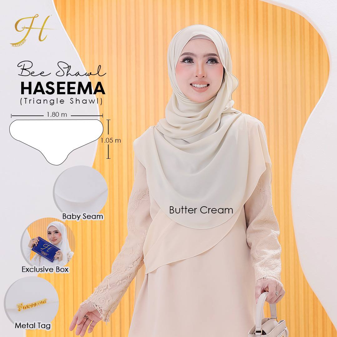 Bee Shawl Haseema in Butter Cream