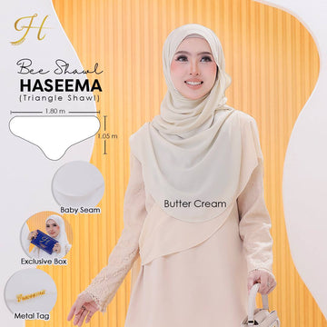 Bee Shawl Haseema in Butter Cream
