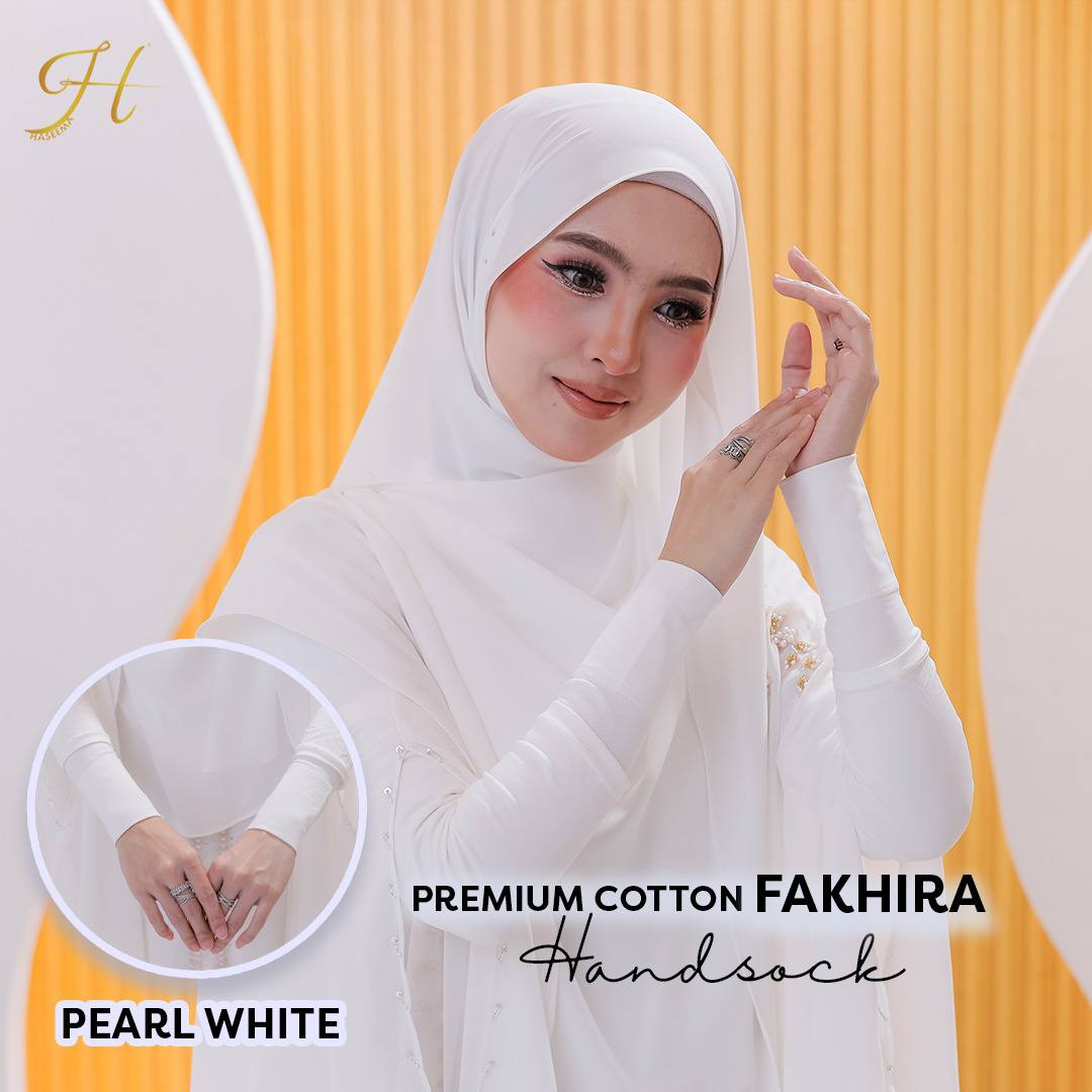 Premium Cotton Fakhira in Pearl White