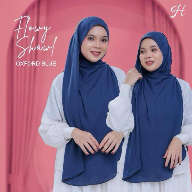 Flowy Shawl in Oxford Blue
