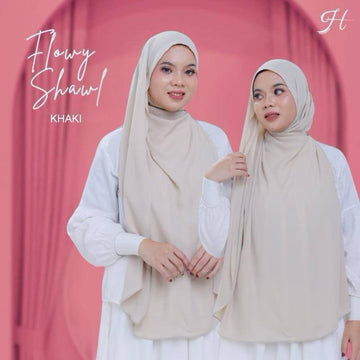 Flowy Shawl in Khaki