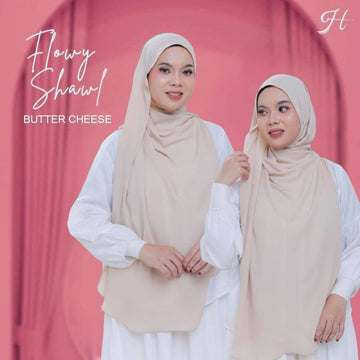 Flowy Shawl in Butter Cheese