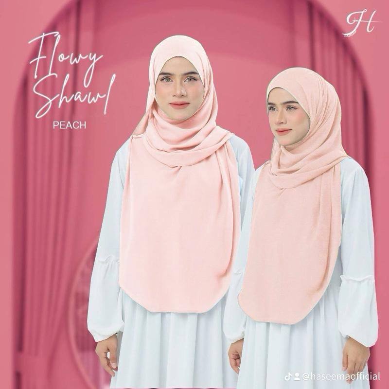 Flowy Shawl in Peach