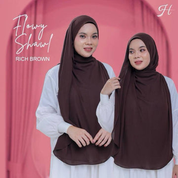 Flowy Shawl in Rich Brown