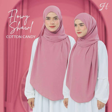 Flowy Shawl in Cotton Candy