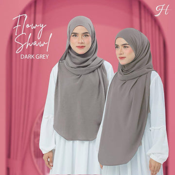 Flowy Shawl in Dark Grey