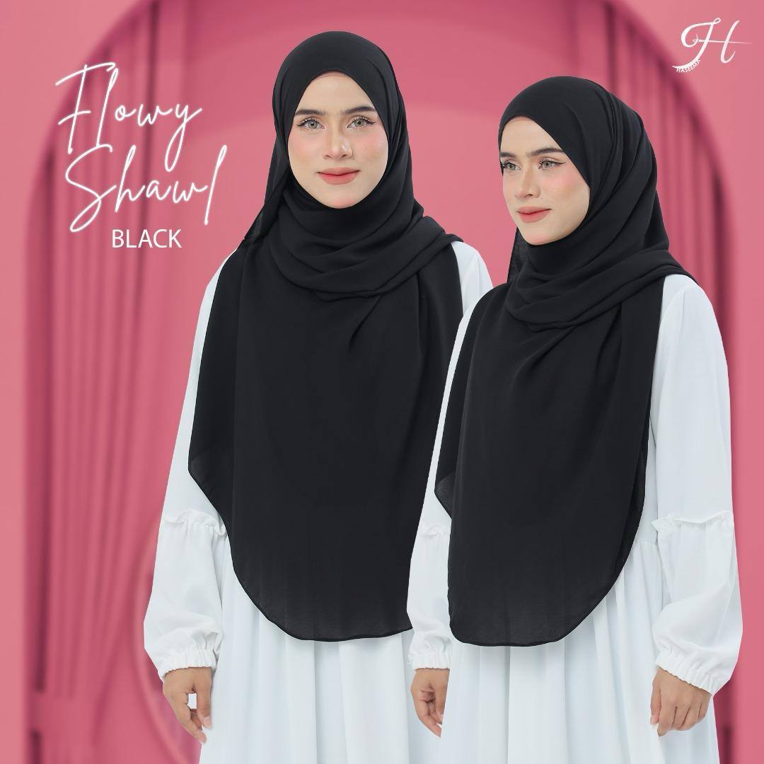 Flowy Shawl in Black