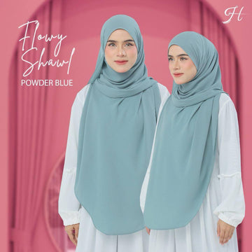 Flowy Shawl in Powder Blue