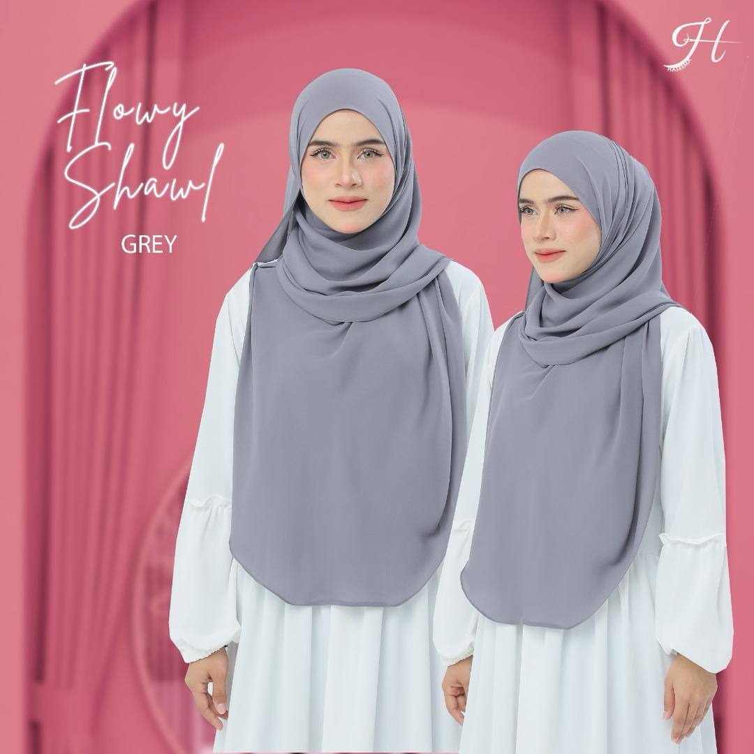 Flowy Shawl in Grey