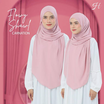 Flowy Shawl in Carnation