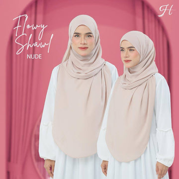 Flowy Shawl in Nude