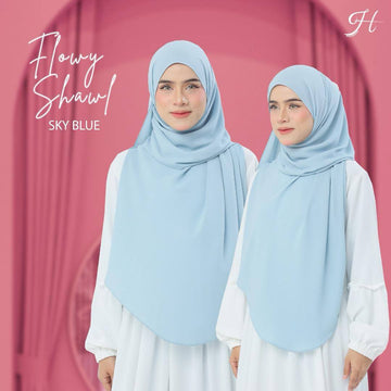 Flowy Shawl in Sky Blue