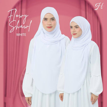 Flowy Shawl in White