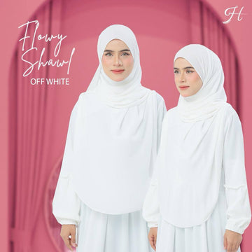 Flowy Shawl in Off White